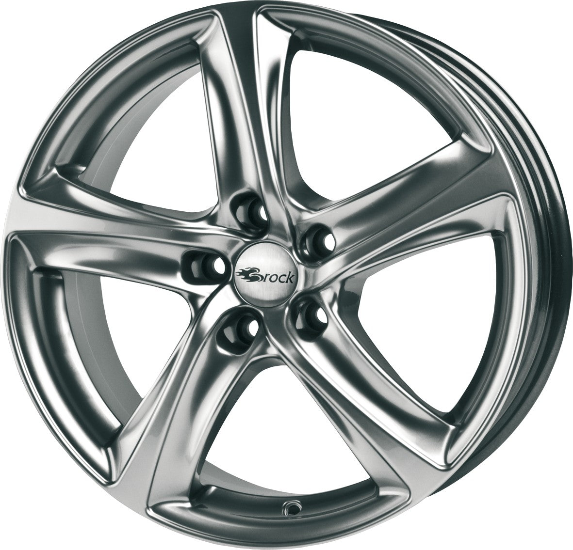 Brock / RC B25 Chromsilber (CSS) Alufelge 7.5x17 Zoll ET38 LK 5x100 ML63.4