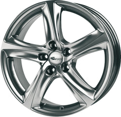Brock / RC B25 Chromsilber (CSS) Alufelge 7.5x17 Zoll ET38 LK 5x100 ML63.4