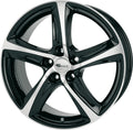 Brock B25 schwarz front-poliert Alufelge 6.5x15 Zoll ET42 LK 4x114.3 ML72.6