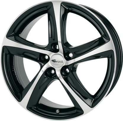 Brock B25 schwarz front-poliert Alufelge 6.5x15 Zoll ET42 LK 4x114.3 ML72.6