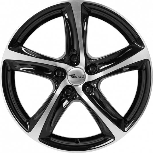 Brock B25 schwarz front-poliert Alufelge 6.5x15 Zoll ET42 LK 4x114.3 ML72.6 – Bild 2