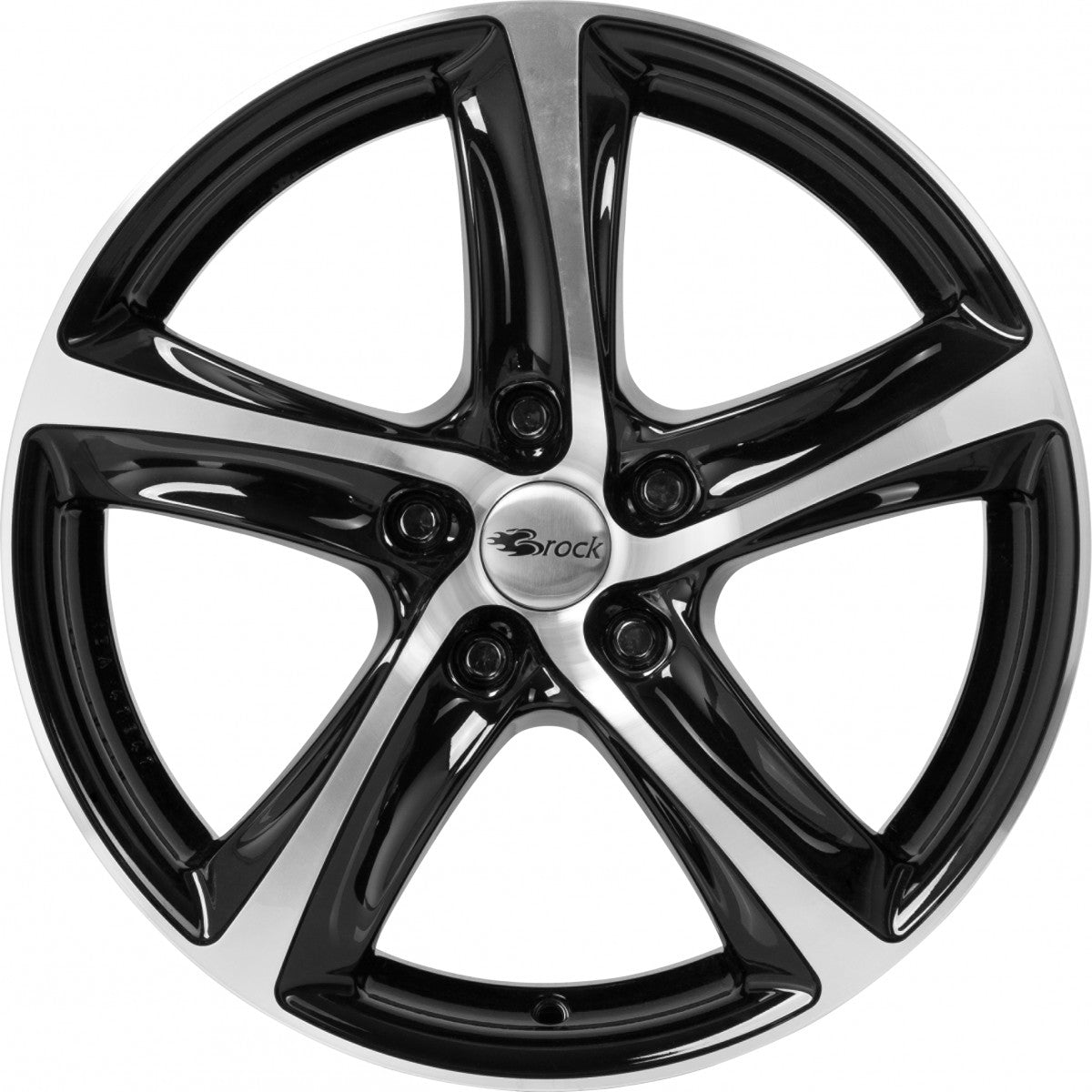 Brock B25 schwarz front-poliert Alufelge 6.5x15 Zoll ET42 LK 4x114.3 ML72.6 – Bild 2