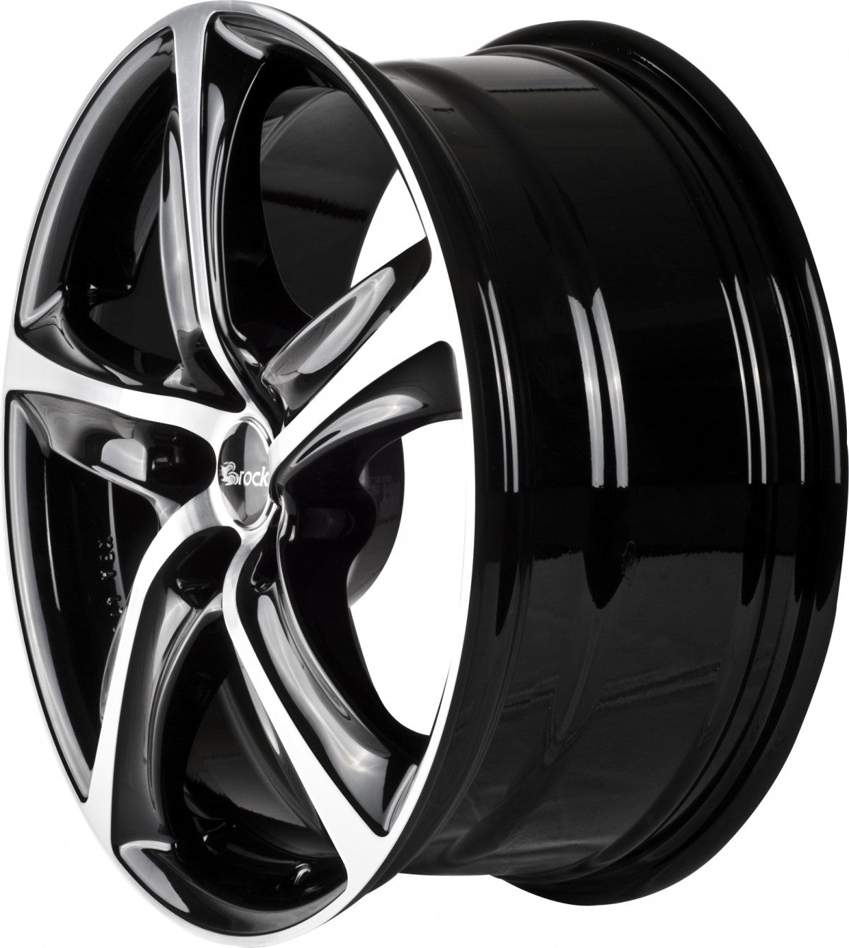 Brock B25 schwarz front-poliert Alufelge 6.5x15 Zoll ET42 LK 4x114.3 ML72.6 – Bild 4