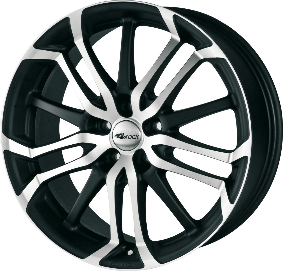 Brock B26 schwarz-matt front-poliert 8.5x19 ET48 - LK5/114.3 ML72.6