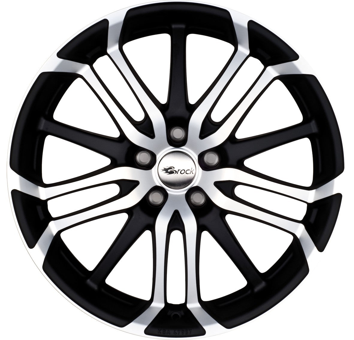 Brock B26 schwarz-matt front-poliert 8.5x19 ET48 - LK5/114.3 ML72.6