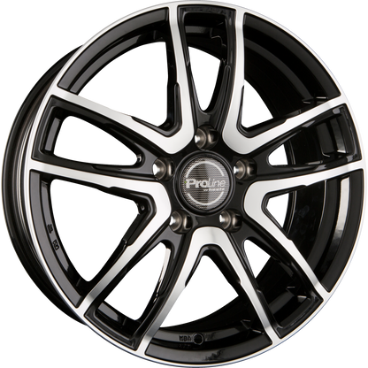 Proline PXV Black Polished Alufelge 7x17 Zoll ET38 LK 5x120 ML72.6 – Bild 2