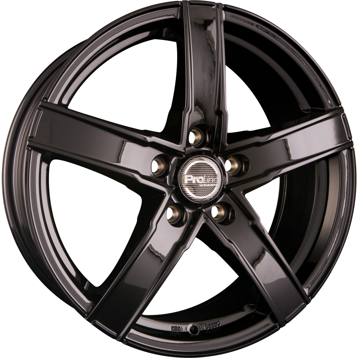 Proline SX100 Black Glossy (BG) Alufelge 6.5x16 Zoll ET38 LK 5x100 ML63.3 – Bild 2