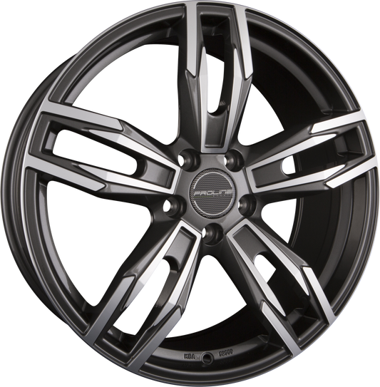 Proline PXD Grey Polished (GP) Alufelge 8x20 Zoll ET35 LK 5x120 ML72.6 – Bild 2