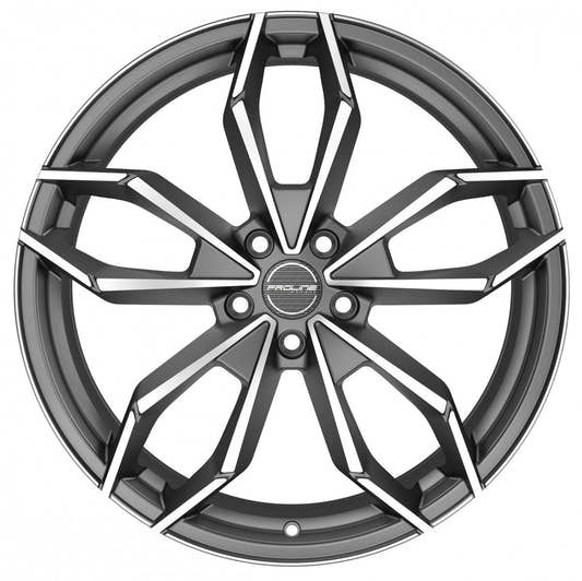 Proline PXM matt grey polished Alufelge 8x18 Zoll ET48 LK 5x112 ML66.5 – Bild 2