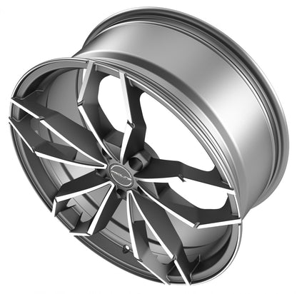 Proline PXM matt grey polished Alufelge 8x18 Zoll ET48 LK 5x112 ML66.5 – Bild 3