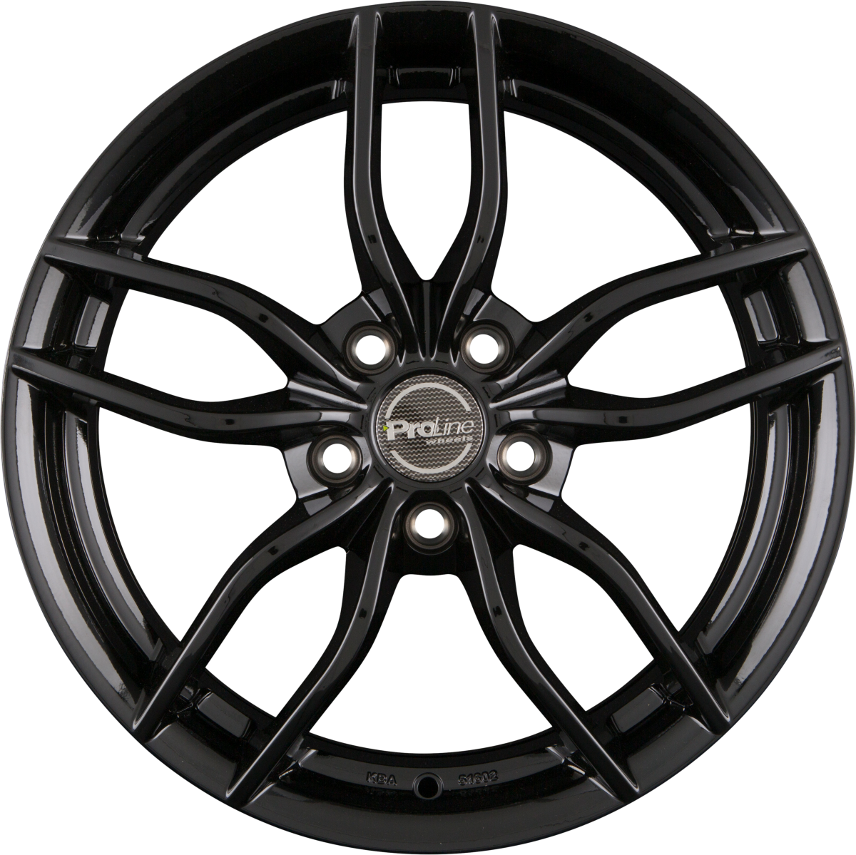 Proline ZX100 Black Glossy (BG) Alufelge 8x19 Zoll ET45 LK 5x108 ML74.1