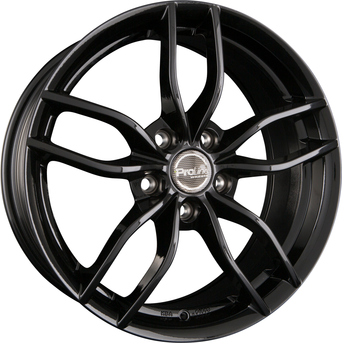 Proline ZX100 Black Glossy (BG) Alufelge 8x19 Zoll ET45 LK 5x108 ML74.1 – Bild 2