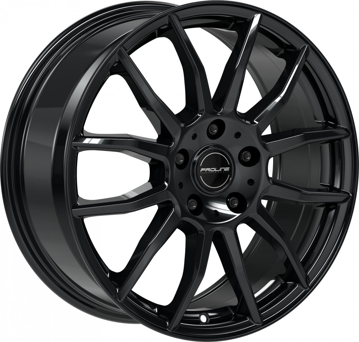 Proline AX100 black glossy Alufelge 6.5x16 Zoll ET45 LK 5x108 ML74.1