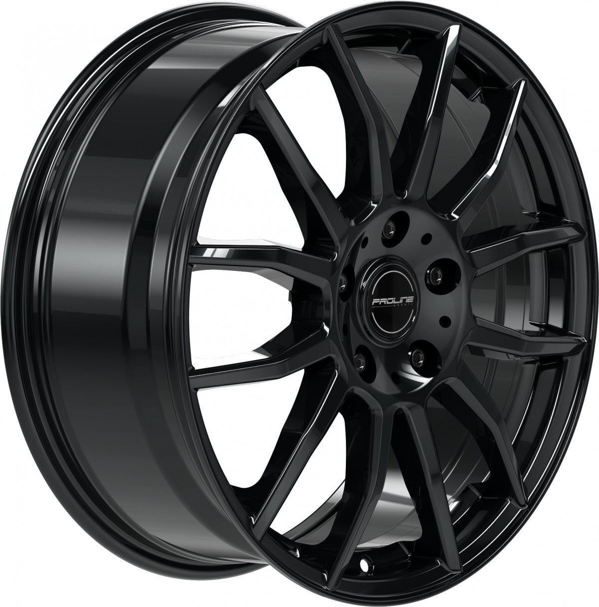 Proline AX100 black glossy Alufelge 6.5x16 Zoll ET45 LK 5x108 ML74.1 – Bild 3