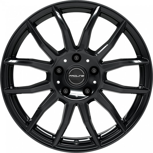Proline AX100 black glossy Alufelge 7.5x18 Zoll ET40 LK 5x114.3 ML74.1 – Bild 2