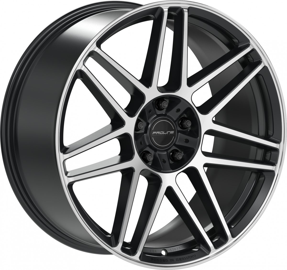 Proline PFG forged black matt polished Alufelge 10x22 Zoll ET35 LK 5x130 ML84