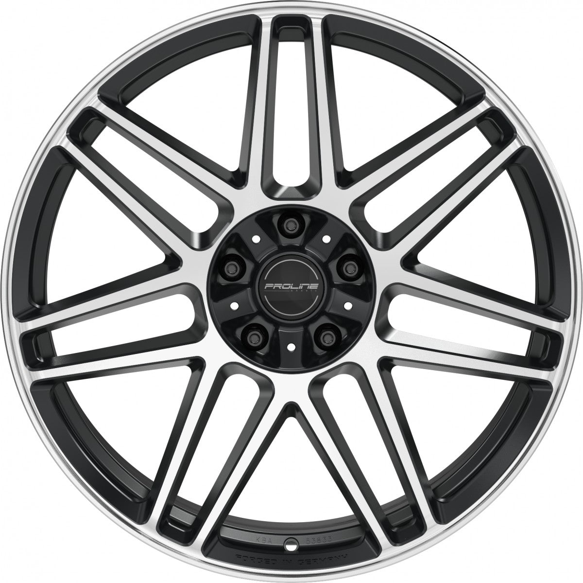 Proline PFG forged black matt polished Alufelge 10x22 Zoll ET35 LK 5x130 ML84 – Bild 2