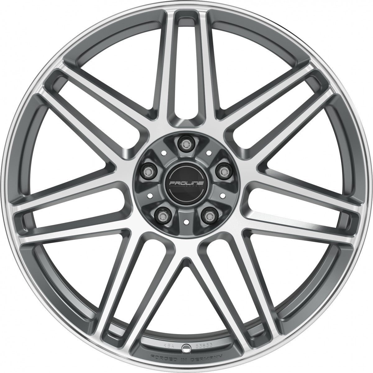 Proline PFG forged matt grey polished Alufelge 10x22 Zoll ET35 LK 5x130 ML84 – Bild 2