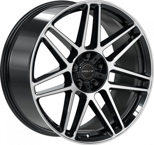 Proline PFG forged black polished Alufelge 10x22 Zoll ET21 LK 5x130 ML84