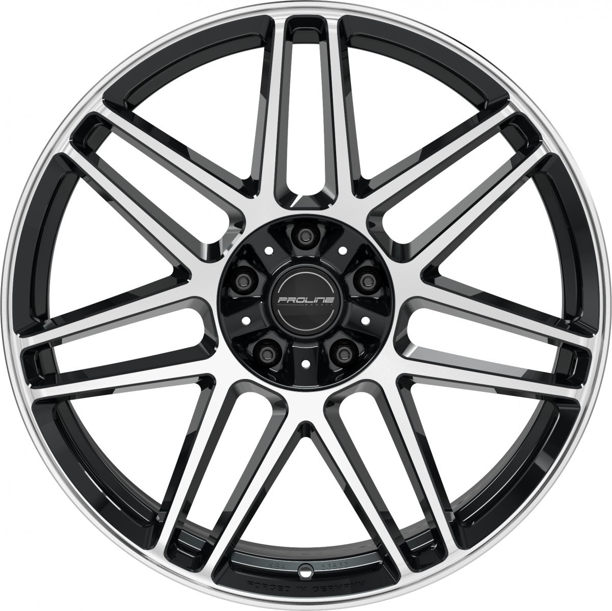 Proline PFG forged black polished Alufelge 10x22 Zoll ET21 LK 5x130 ML84 – Bild 2