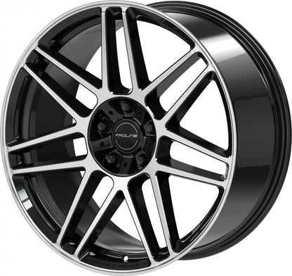 Proline PFG forged black polished Alufelge 10x22 Zoll ET21 LK 5x130 ML84 – Bild 5