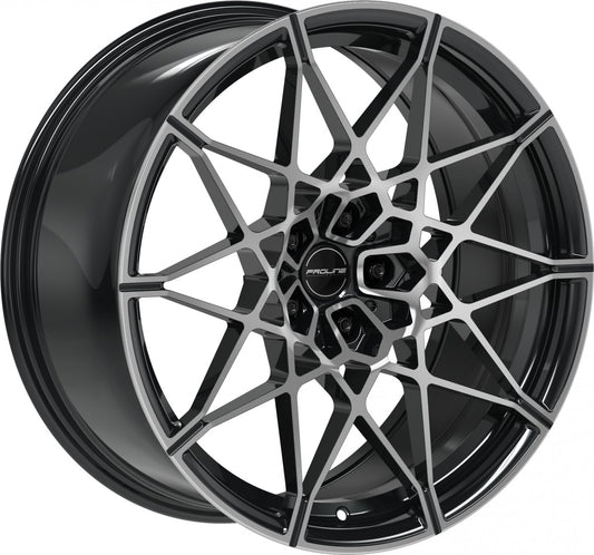 Proline PFM forged black polished Alufelge 9.5x20 Zoll ET22 LK 5x112 ML66.5