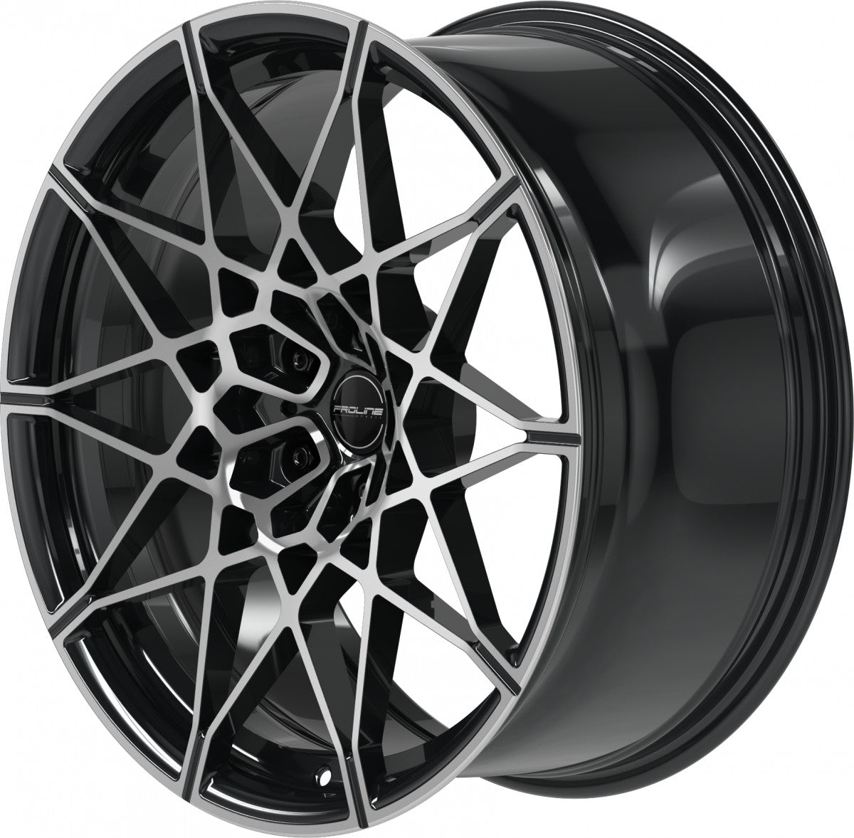 Proline PFM forged black polished Alufelge 9.5x20 Zoll ET22 LK 5x112 ML66.5 – Bild 6