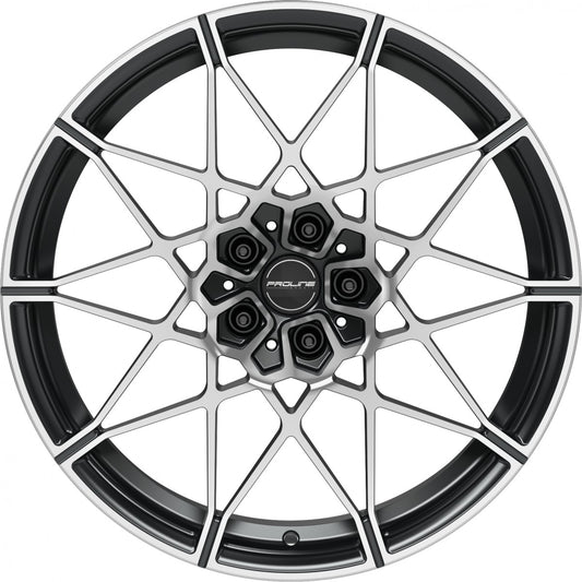 Proline PFM forged black matt polished Alufelge 9.5x20 Zoll ET22 LK 5x112 ML66.5 – Bild 2