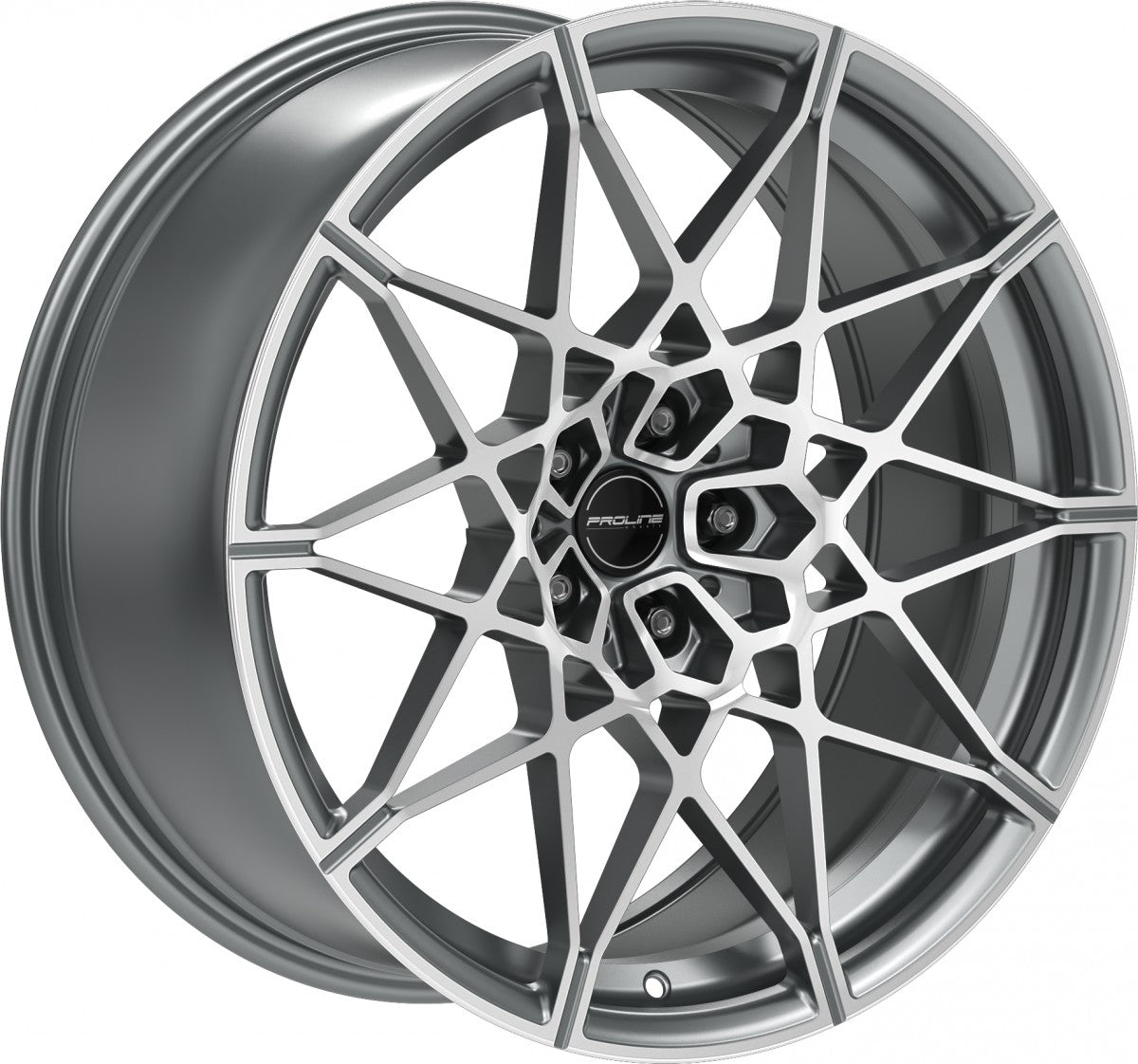 Proline PFM forged matt grey polished Alufelge 9.5x20 Zoll ET28 LK 5x112 ML66.5