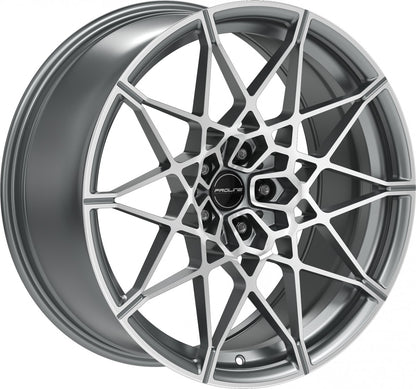 Proline PFM forged matt grey polished Alufelge 9.5x20 Zoll ET28 LK 5x112 ML66.5