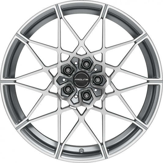 Proline PFM forged matt grey polished Alufelge 9.5x20 Zoll ET28 LK 5x112 ML66.5 – Bild 2