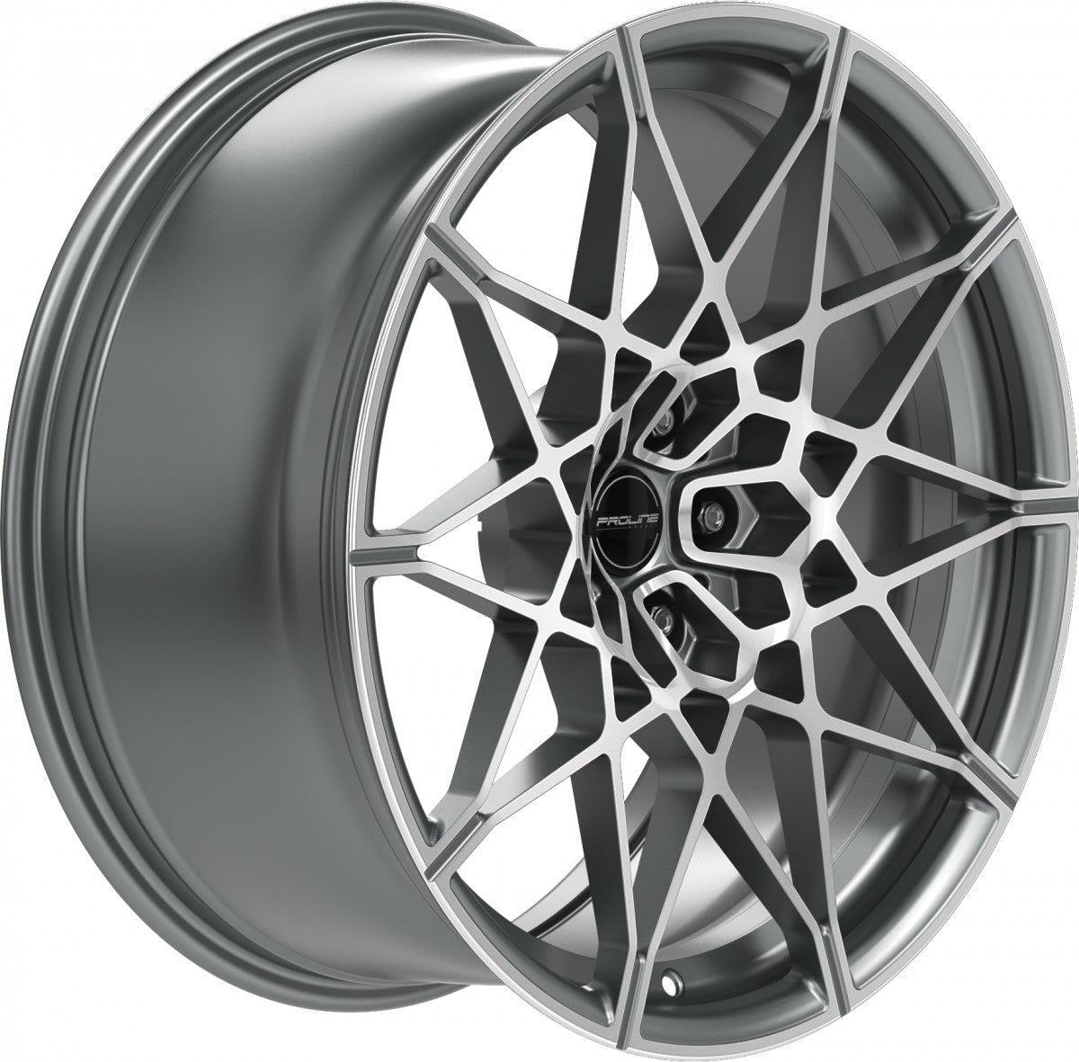 Proline PFM forged matt grey polished Alufelge 9.5x20 Zoll ET28 LK 5x112 ML66.5 – Bild 3