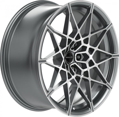 Proline PFM forged matt grey polished Alufelge 9.5x20 Zoll ET28 LK 5x112 ML66.5 – Bild 3