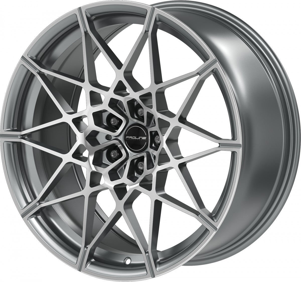 Proline PFM forged matt grey polished Alufelge 9.5x20 Zoll ET28 LK 5x112 ML66.5 – Bild 5