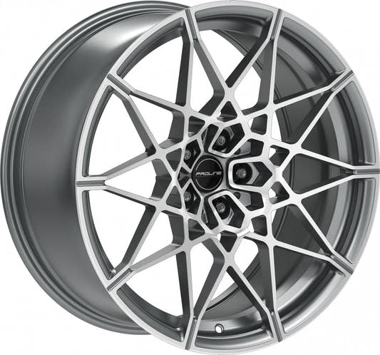 Proline PFM forged matt grey polished Alufelge 10.5x20 Zoll ET28 LK 5x112 ML66.5