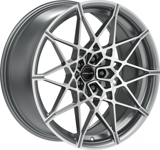 Proline PFM forged matt grey polished Alufelge 10.5x20 Zoll ET28 LK 5x112 ML66.5