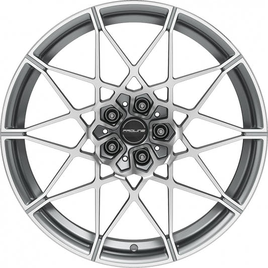 Proline PFM forged matt grey polished Alufelge 10.5x20 Zoll ET28 LK 5x112 ML66.5 – Bild 2