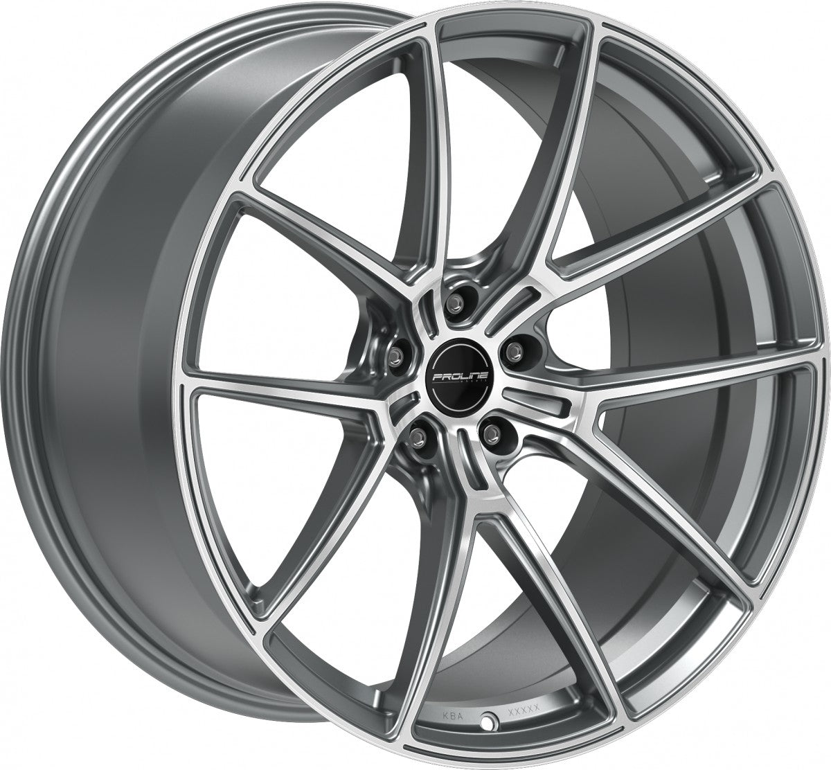 Proline PFR forged matt grey polished Alufelge 10.5x21 Zoll ET19 LK 5x112 ML66.5