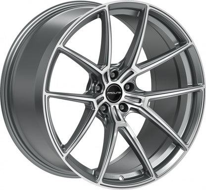 Proline PFR forged matt grey polished Alufelge 10.5x21 Zoll ET19 LK 5x112 ML66.5