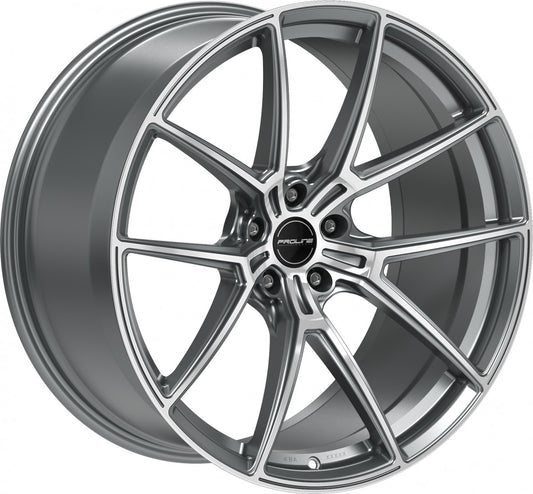 Proline PFR forged matt grey polished Alufelge 10.5x21 Zoll ET19 LK 5x112 ML66.5