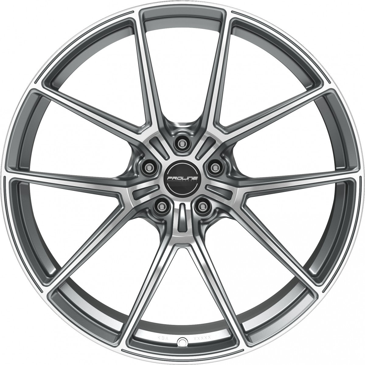 Proline PFR forged matt grey polished Alufelge 10.5x21 Zoll ET19 LK 5x112 ML66.5 – Bild 2