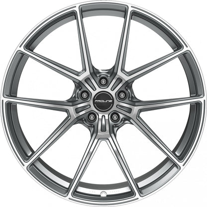 Proline PFR forged matt grey polished Alufelge 10.5x21 Zoll ET19 LK 5x112 ML66.5 – Bild 2
