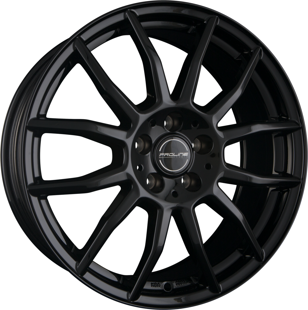 Proline AX100 black glossy Alufelge 7x17 Zoll ET40 LK 5x112 ML66.5 – Bild 8