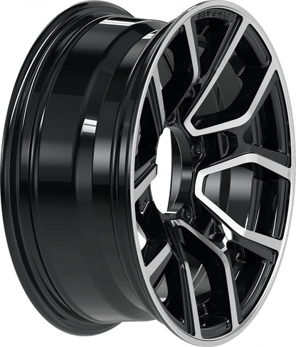Proline PXJ black polished Alufelge 6x15 Zoll ET5 LK 5x139.7 ML108.1 – Bild 5