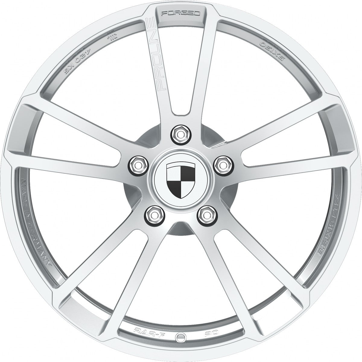 Proline RAR3 forged speed silver Alufelge 8.5x19 Zoll ET54 LK 5x130 ML71.6 – Bild 2