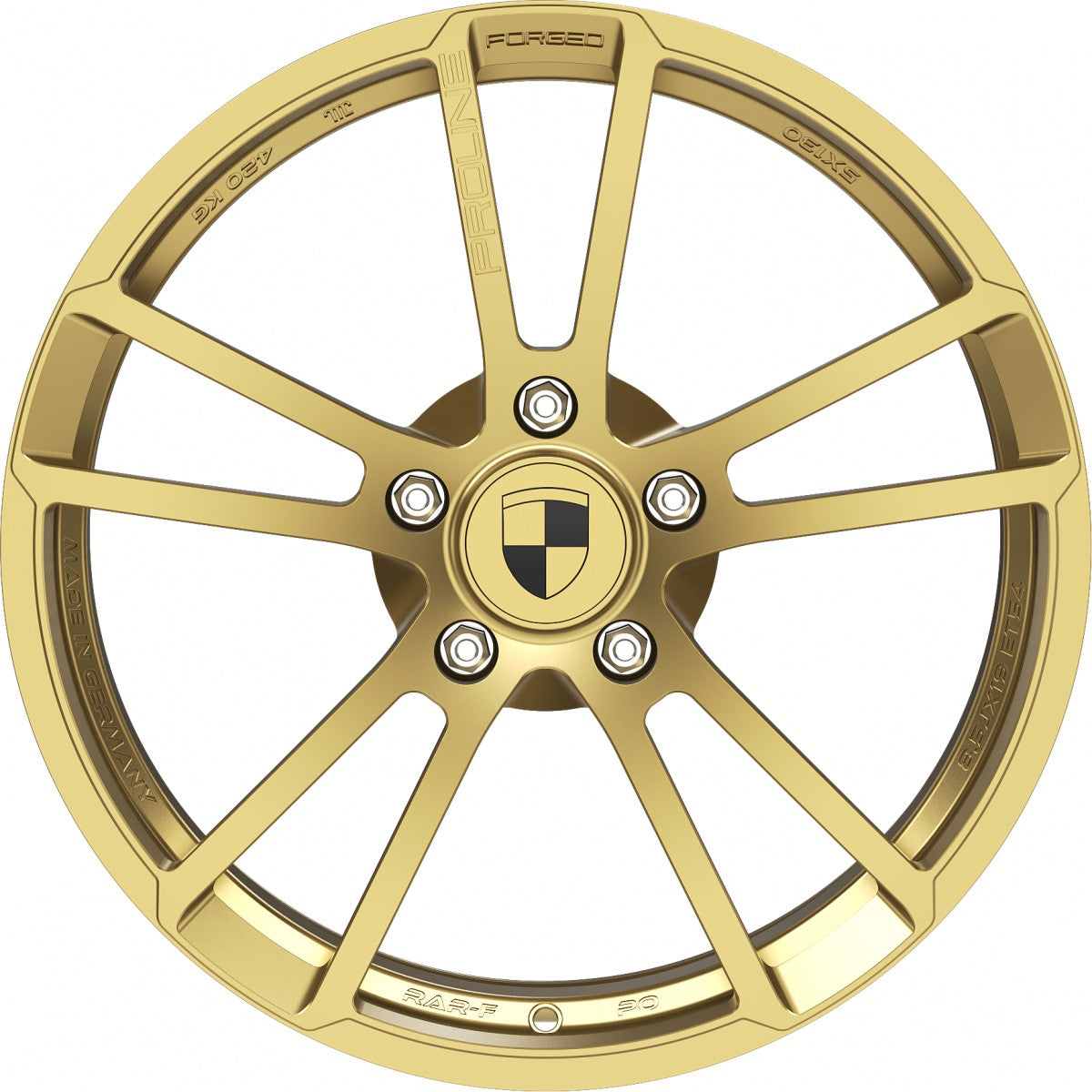 Proline RAR3 forged aurum matt Alufelge 8.5x19 Zoll ET54 LK 5x130 ML71.6 – Bild 2