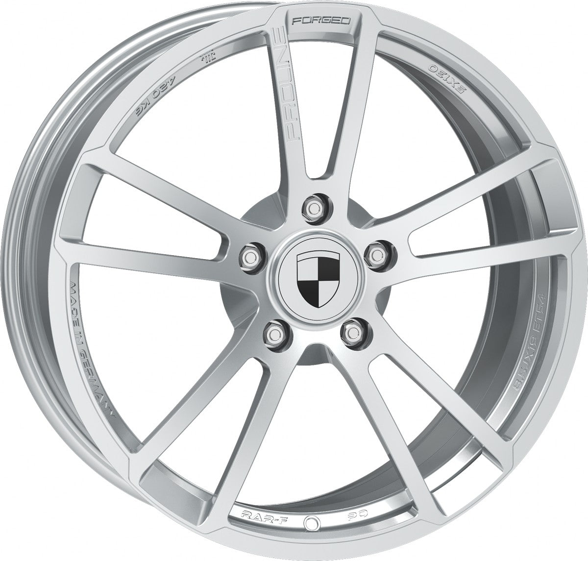 Proline RAR3 forged speed silver Alufelge 11x19 Zoll ET67 LK 5x130 ML71.6