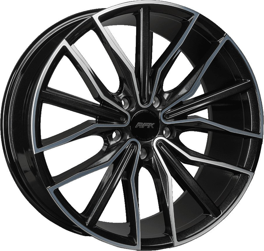 RFK Wheels GLS301 metallic black machined Alufelge 8.5x19 Zoll ET42 LK 5x114.3 ML82