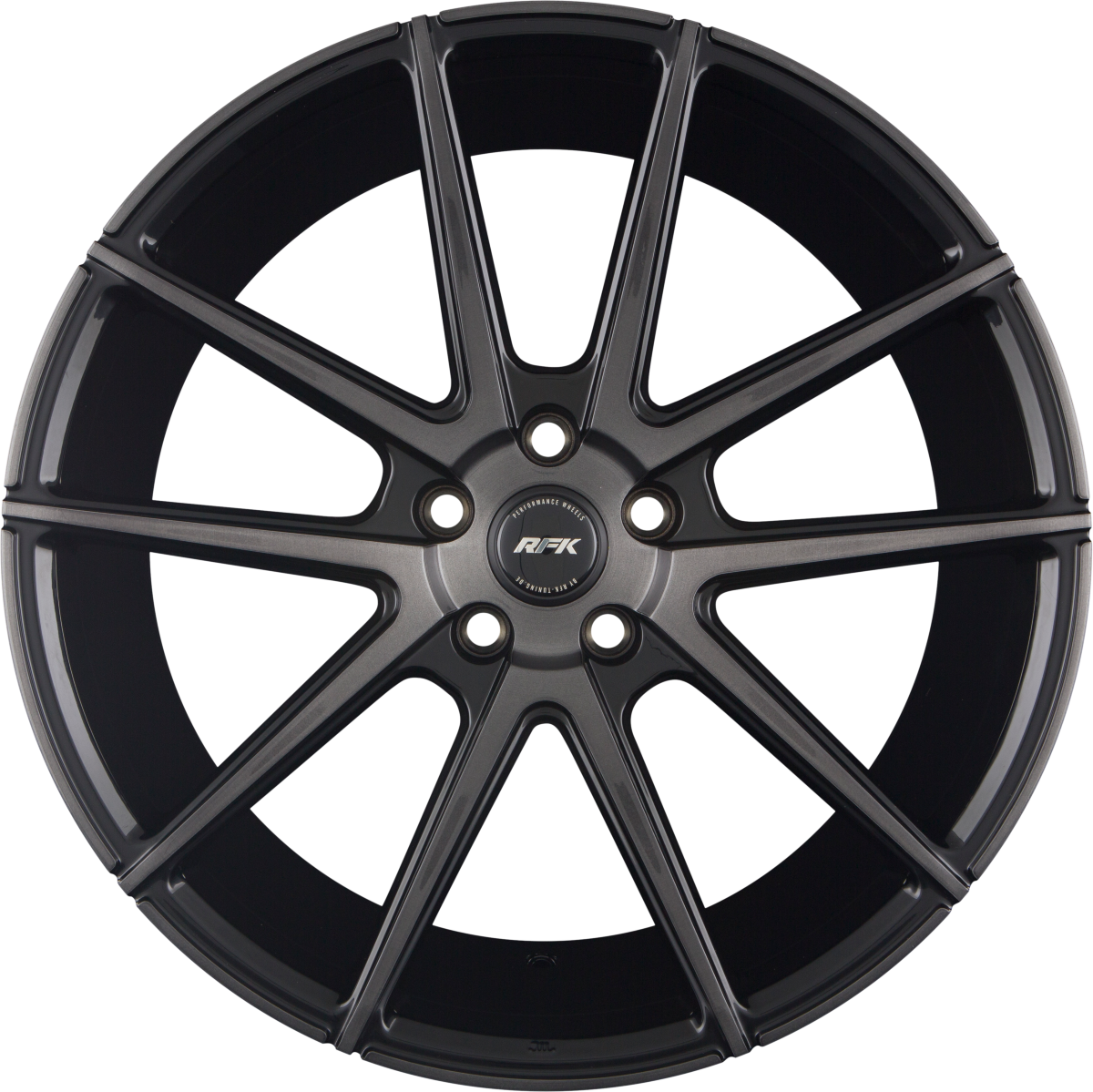 RFK Wheels GLS302 gloss black brushed Alufelge 9.5x19 Zoll ET35 LK 5x112 ML66.5 – Bild 3