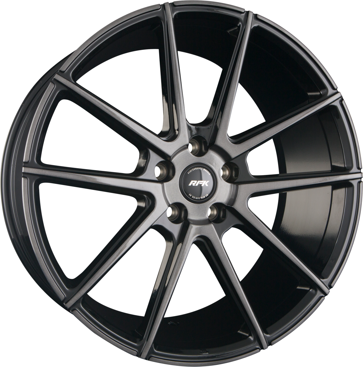 RFK Wheels GLS302 gloss black brushed Alufelge 9.5x19 Zoll ET35 LK 5x112 ML66.5 – Bild 4